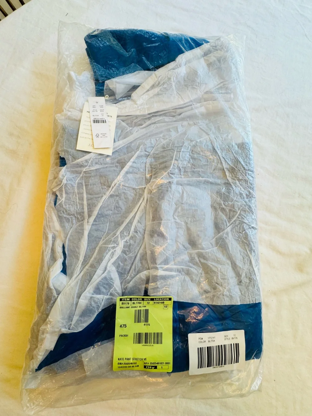 NWT J.Crew Blue Stretch Velvet Suit Set - Size 10 Blazer & Pants